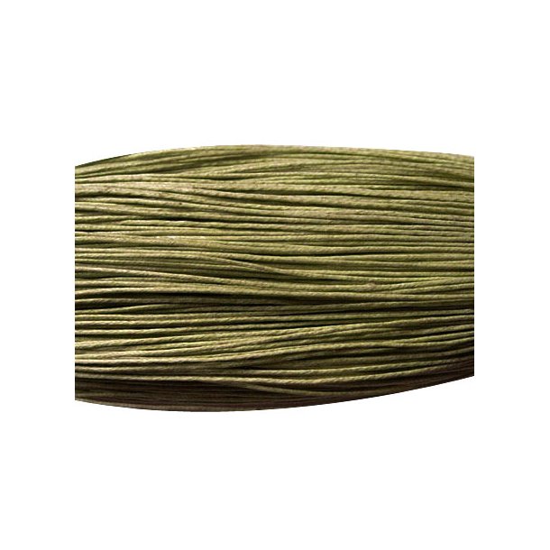 Waxed cotton cord, olive green, thickness 1.5 mm, bundle, 50 m