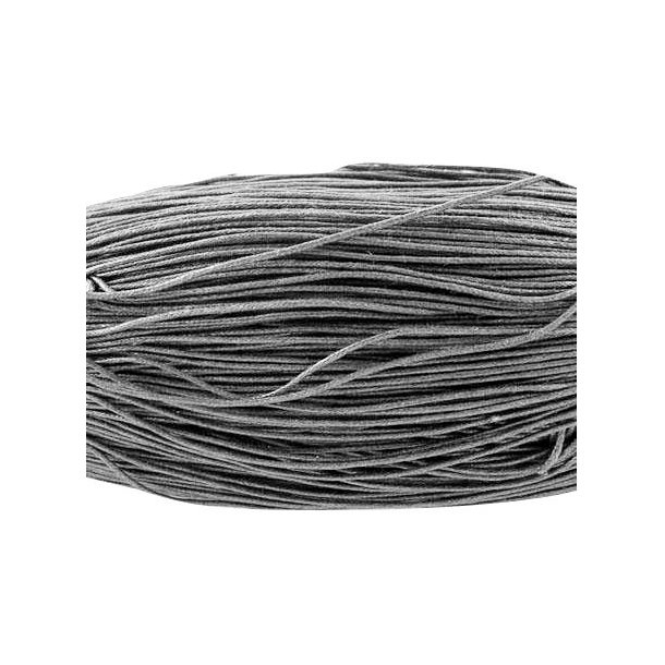 Waxed cotton cord, grey, thickness 2mm, bundle of 50m
