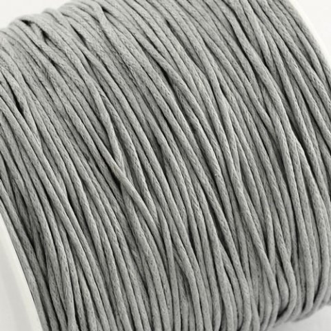 vokssnor til smykker, lys gr, 1,2 mm, 2 meter