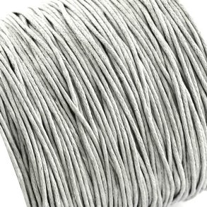 Wachsschnur, hellgrau, 1,2 mm, 2 m