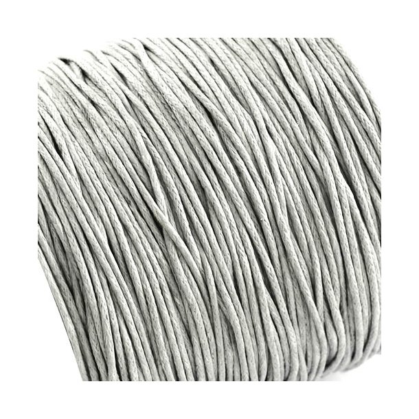 Waxed cord, light grey, 1.2mm, 2m