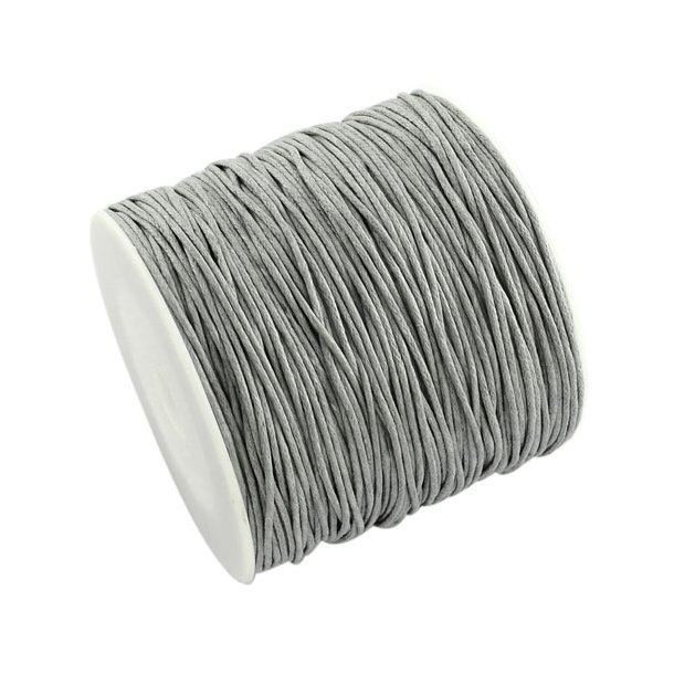 Waxed cord, light grey, 1,2 mm, full spool 74 m