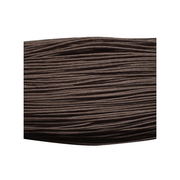 Waxed cotton cord, dark brown, thickness 2mm, 50m