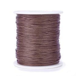 Wachsschnur, baumwolle, dunkelbraun, 1,2 mm, ganze Rolle, 74 Meter