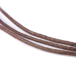 Wachsschnur, baumwolle, dunkelbraun, 1,2 mm, ganze Rolle, 74 Meter