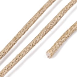 Wachsschnur, sandfarben, groe Spule, Baumwolle mit Wachsimprgnierung, 1,5 mm, ca. 90M