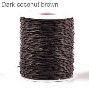Cord, Cotton Wax 1.5mm - Dark Brown