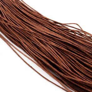 vokssnor til smykker, kokosn�d brun, kraftig, tykkelse 2 mm, 50 meter