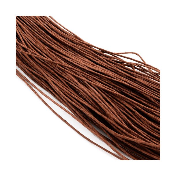 vokssnor til smykker, kokosn�d brun, kraftig, tykkelse 2 mm, 50 meter