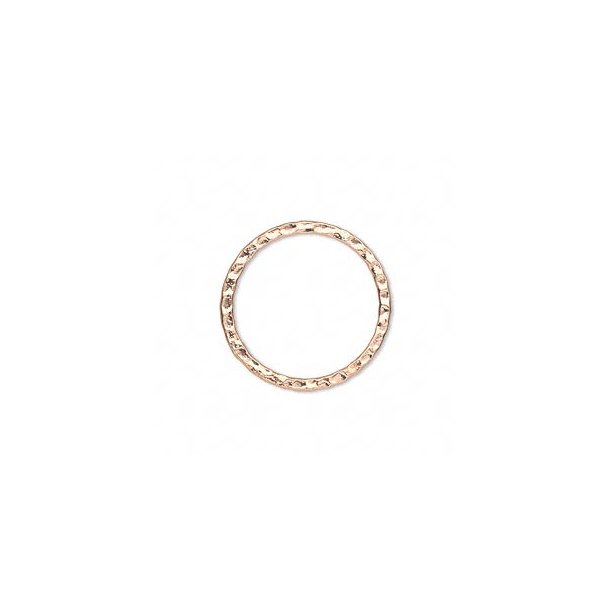Hamret ring, kobber, 25 mm, 2 stk.