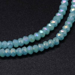 Celestial Kristall, ganzer Perlenstrang, Himmelbalu, Rondell, 2,8-3x2 mm, 200 Stk.