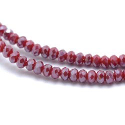 Celestial Kristall, ganzer Strang, rot, 2,5x1,5 mm,  ca. 190 Stk