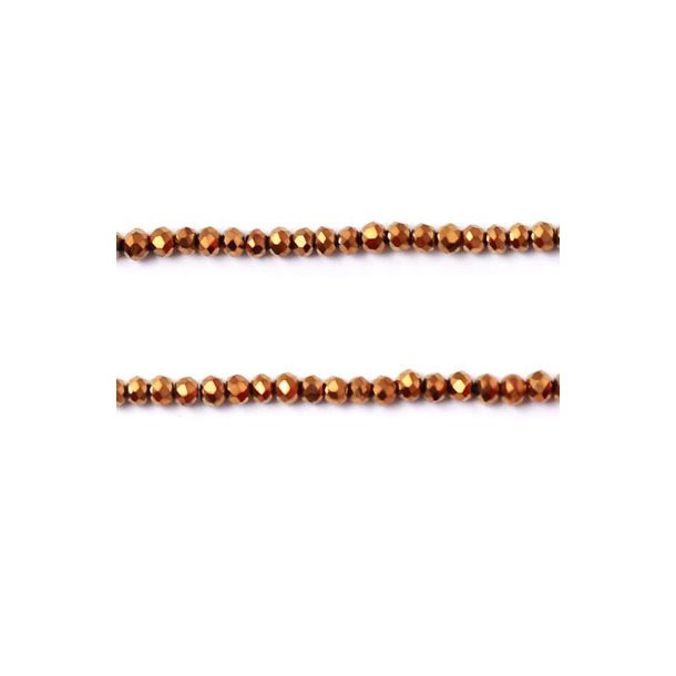 celestial crystal, complete strand, warm gold, 6x4 mm, 100pcs.
