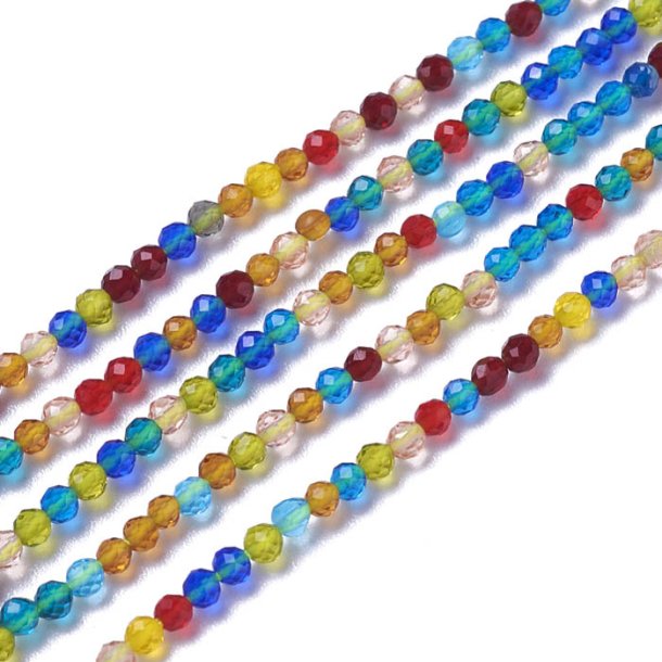 Celestial, complete strand, mix, rondelle beads, 2x2mm, 180pcs.