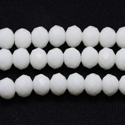 Himmelskristall, ganzer Strang, tr&uuml;b, wei&szlig;, rund,3.5x3mm, ca. 190 Stk.