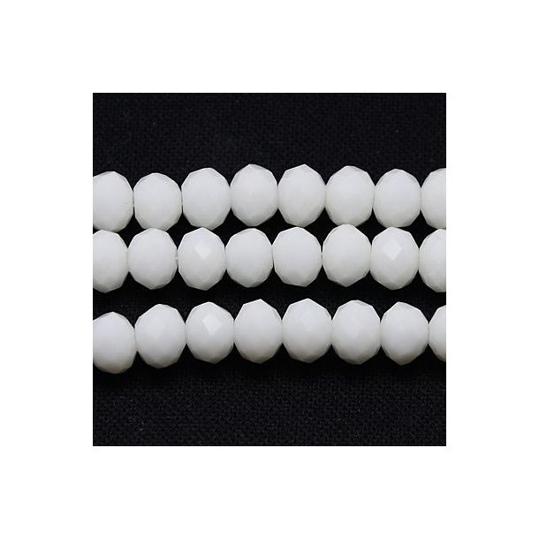 Celestial crystal, whole strand, cloudy, white roundel,3.5x3mm 190 pieces
