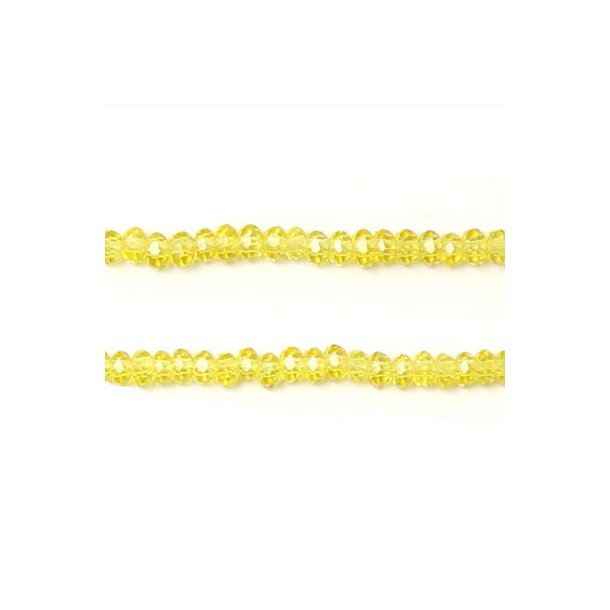 Celestial krystal, hel streng, klar gul, 3x2 mm, 120 stk