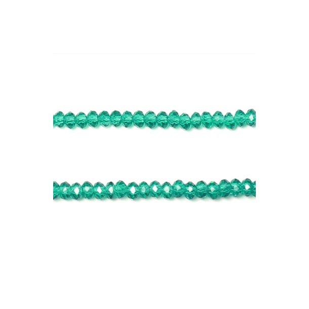 celestial crystal, complete strand, forest green, 4x3 mm, 120pcs.