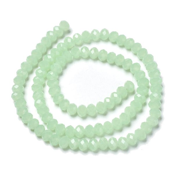 celestial crystal, complete strand, light pale green, 3x2 mm, ca. 180pcs.