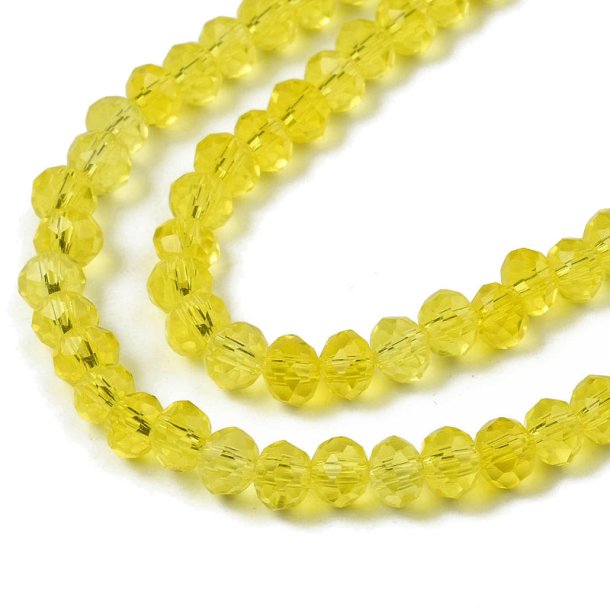 Celestial Kristall, ganzer Strang, klar gelb, 3x2 mm, 120 Stk.