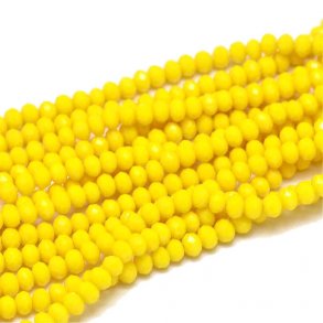 celestial crystal, complete strand, yellow, opaque, 3x2 mm, ca. 150pcs.