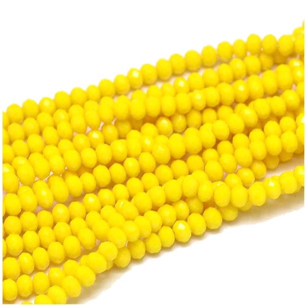 celestial crystal, complete strand, yellow, opaque, 3x2 mm, ca. 150pcs.