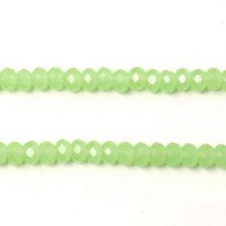 Celestial Kristall, ganzer Strang, hellgrn, trb, 4x3 mm, 130 Stk.