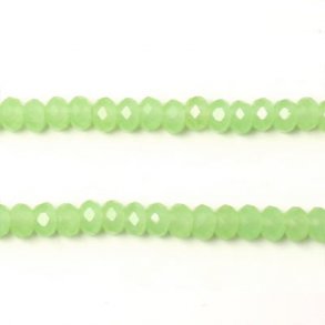 Celestial Kristall, ganzer Strang, hellgrn, trb, 4x3 mm, 130 Stk.