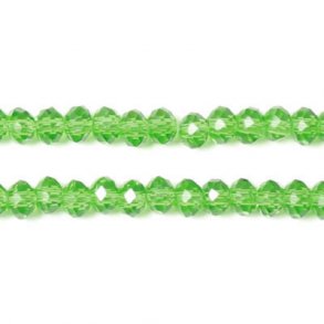 Celestial Kristall, ganzer Strang, sommergrün, 4x3 mm, 140 Stk.