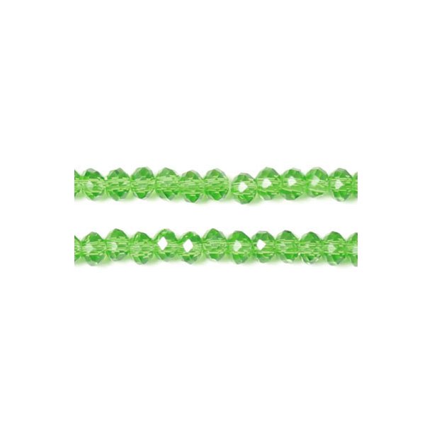 celestial crystal, complete strand, summer green, 4x3 mm, 140pcs.