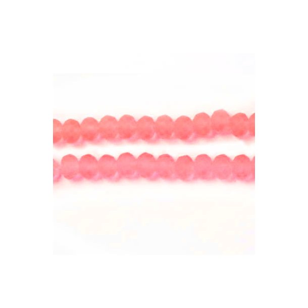 celestial crystal, complete strand, salmon, rubberised, 4x3 mm, 150pcs.