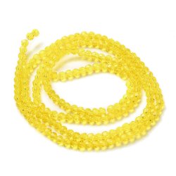 Celestial Kristall, ganzer Strang, gelb, facettiert, 3,5x3 mm, ca. 160 Stk.