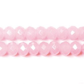 Celestial Kristall, ganzer Strang, hellrosa, trb, 3x2 mm, 150 Stk