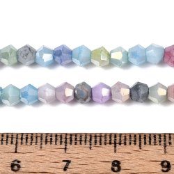 Celestial Glasperlen, ganzer Strang, gemischte Farben, 4x4,5 mm, 80 Stck