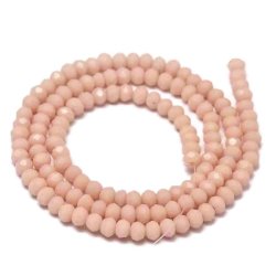 Celestial kristall, ganzer Strang, puderfarben, undurchsichtig, 6x4 mm, 100 St&uuml;ck