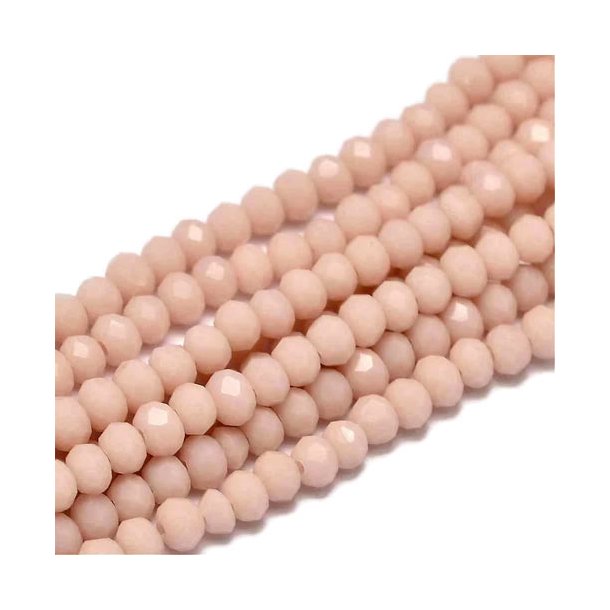 celestial crystal, complete strand, powder coloured, opaque, 4x3 mm, appx. 115pcs.