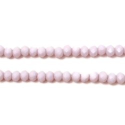 Celestial Kristall, ganzer Strang, graulich hellrosa, opak, 3,5x3 mm, ca. 150 Stk.