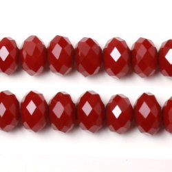 Celestial Kristall, ganzer Strang, dunkelrot, opak, 4x3 mm, ca. 120 stk.