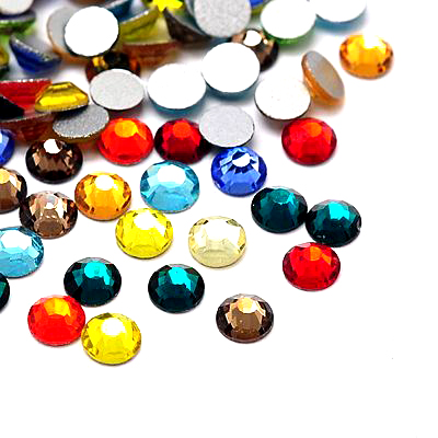 Glas-Strasssteine, gemischte Farben, 2,7x1,5 mm, 40 Stk.