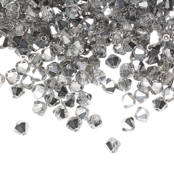 Preciosa, crystal, bead, dark grayish, Labrador, bicone, 3mm, 10 pcs