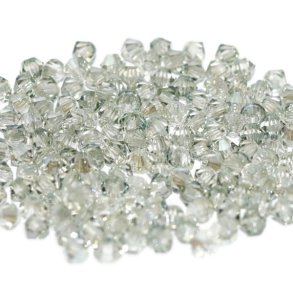 Preciosa, krystal, perle, lys grlig, Viridian,  bicone, 3mm, 10 stk