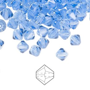 Swarovski Crystal Beads Bicone Light Sapphire