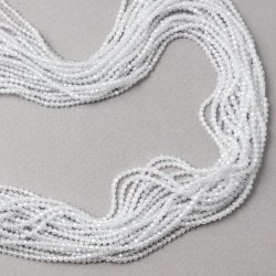 Zirkonia, ganzer Strang, facettiert, 2 mm, klar, A-grade, ca. 190 stk