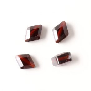 Zirkonia, Raute, rotbraun, 7 x 5 mm, 6 Stk.