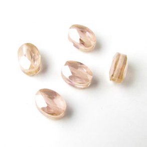 Zirkonia, oval, hellbraun, 7 x 5 mm, 4 Stk.