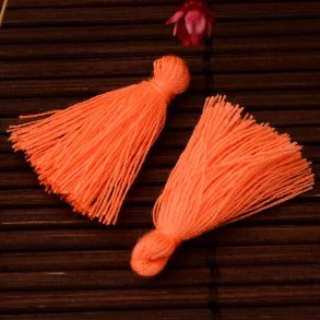 Quaste, neon orange, 25 mm, 1 Stk.