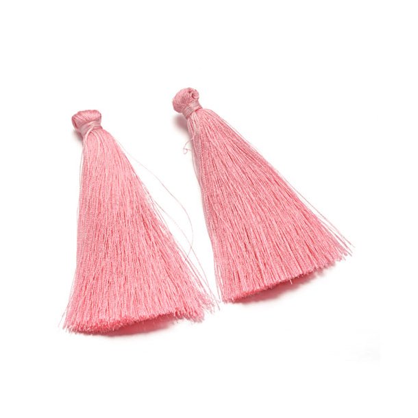 Tassel, pink, 10,5 cm, without cord, 1 pc