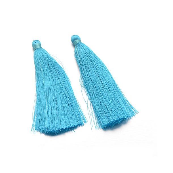 Tassel, blue, 10,5 cm, without cord, 1 pc