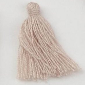 Quaste, schlicht, klein, sandfarbig, ca. 18 mm, 1 stk.