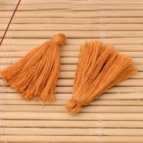 Quaste, schlicht, goldenbraun, 25 mm, 1 Stk